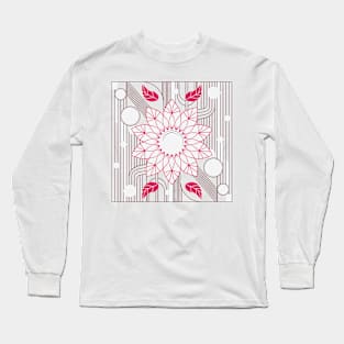 Art Deco Sunflower Long Sleeve T-Shirt